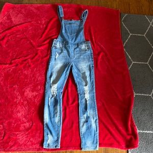 L, Cello Jeans overalls, blue jeans, ripped
